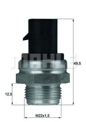 WILMINK GROUP temperatūros jungiklis, radiatoriaus ventiliatoriu WG1265983